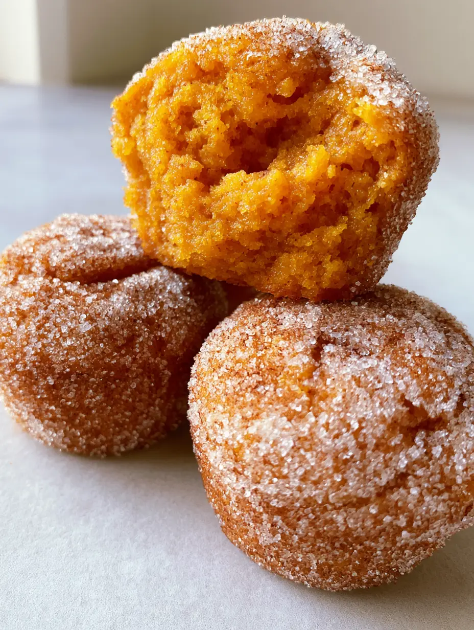 Cinnamon Sugar Pumpkin Muffins: The Ultimate Moist Autumn Recipe 3 Close-up detail of the dense and soft vibrant orange crumb of a Cinnamon Sugar Pumpkin Muffin with a heavy cinnamon sugar exterior.